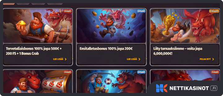 dragonia kampanjat ja bonus