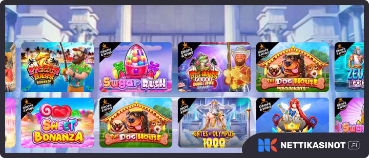 Lolo Casino tarjoaa monipuolisen valikoiman pelejä.