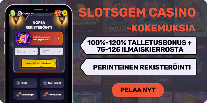 SlotsGem Casino on perinteisen toimintamallin nettikasino.