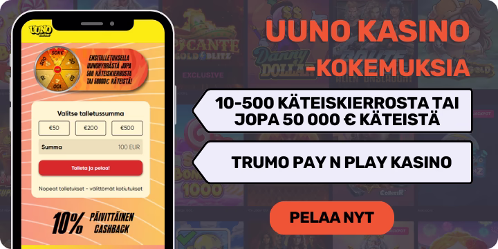 Uuno Kasino - kokemuksia uudesta Trumo pikakasinosta.