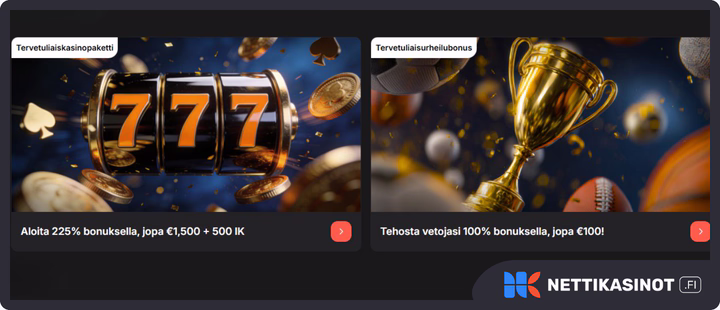 Wettson Casinolta löytyy paljon bonuksia.