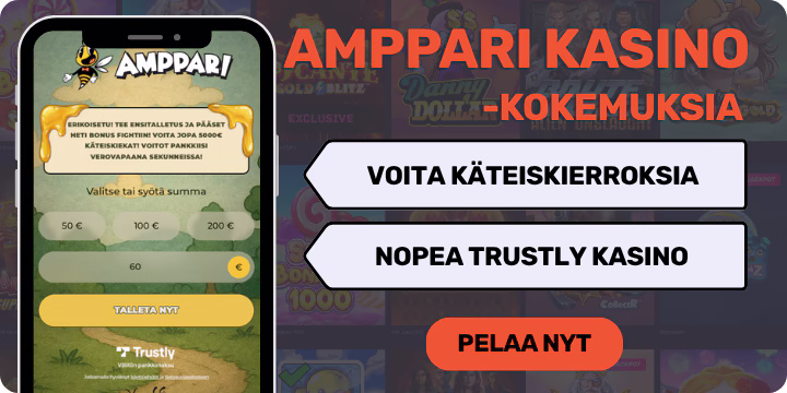 Amppari Casino on nopea Trustly kasino ilman rekisteröitymistä.
