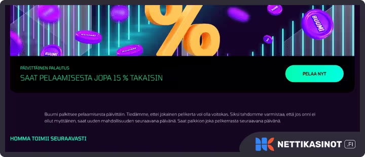 buumi kampanjat ja bonus