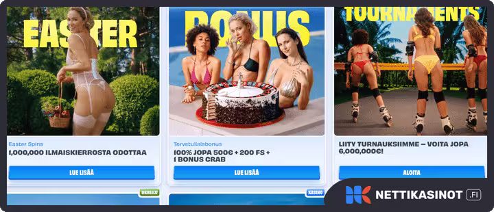 onlyspins kampanjat ja bonus