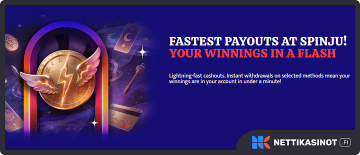Spinju Casinolta nopeat rahansiirrot ja viikottainen cashback