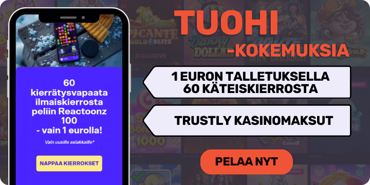 Hanki Tuohi Casino kokemuksia ilman rekisteröitymistä.