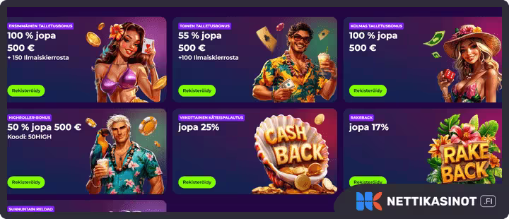 gambloria kampanjat ja bonus