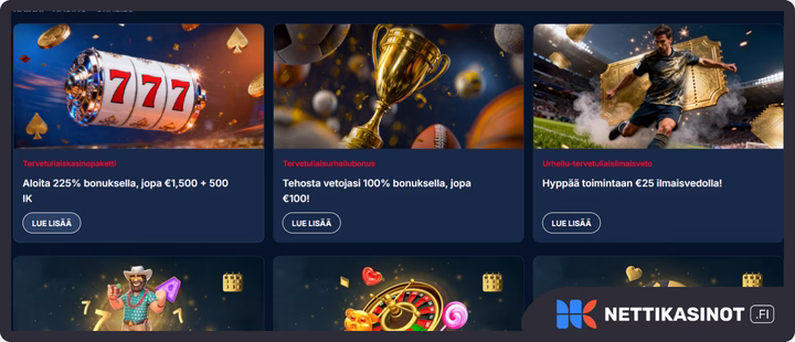 KudosBet bonus tarjoaa talletusbonuksen sekä ilmaiskierroksia.
