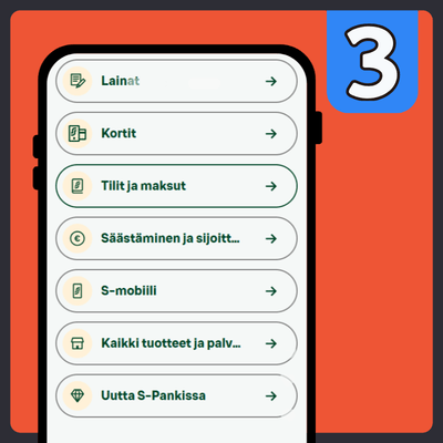 Odota siirretyn summan ilmaestymistä pankkitilin saldoon.