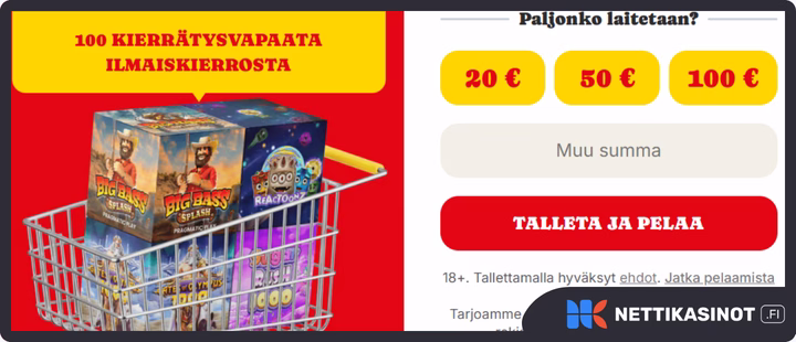 Pottila kasino tarjoaa kierrätysvapaita ilmaiskierroksia.