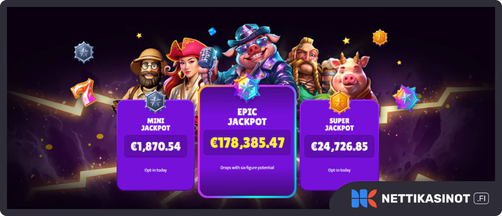 Slamz Casinolta löydät progressiiviset jackpotit