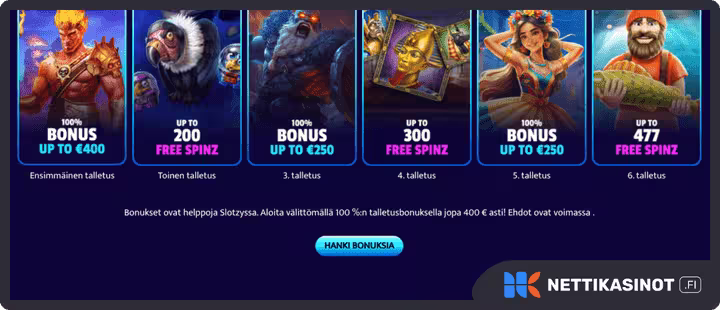 slotzy casino kampanjat ja bonus