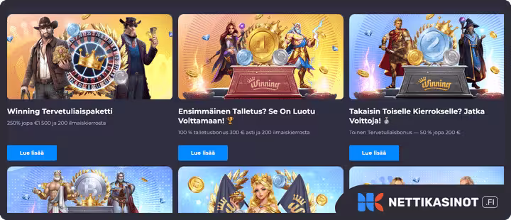 winning.io kampanjat ja bonus