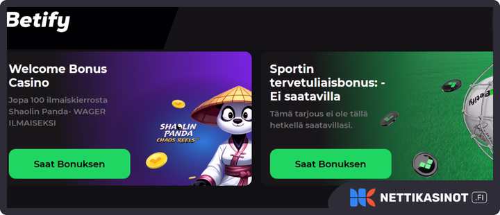 Betify kampanjat ja bonus