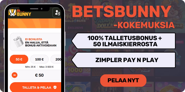 BetsBunny kokemuksia nopeasti suoraan pankkitunnuksilla.