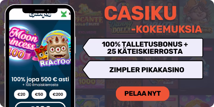 Casiku kokemuksia nopeasti talletusbonuksella ja käteiskierroksilla.