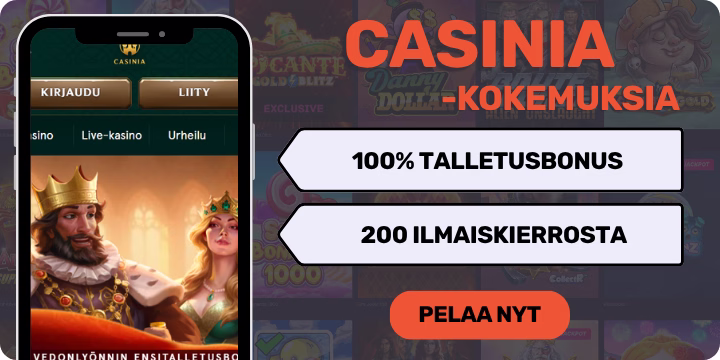 Casinia kokemuksia nopeasti isolla tervetulobonuksella.