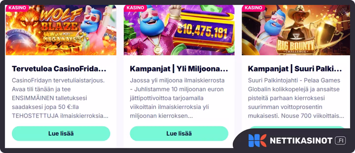 Casino Friday kampanjat ja bonus