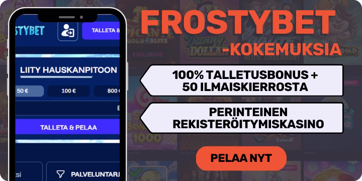 FrostyBet kokemuksia nopeasti isolla tervetulobonuksella.