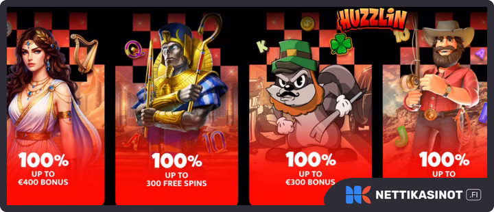 Huzzlin kampanjat ja bonus