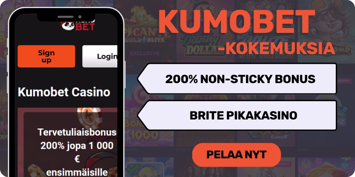 KumoBet kokemuksia isolla non sticky bonuksella.