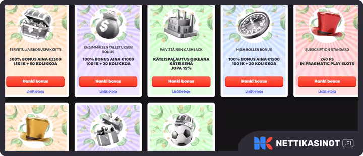 megarich kampanjat ja bonus