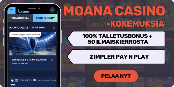 Moana Casino kokemuksia nopeasti suoraan pankkitunnuksilla.