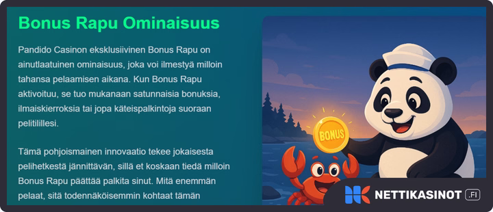 Pandido kampanjat ja bonus