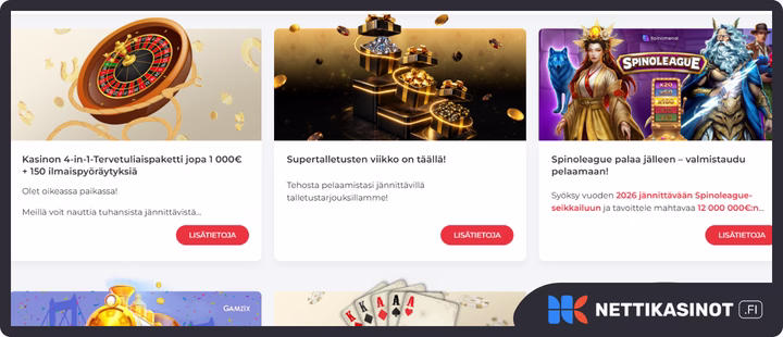 RealSpin kampanjat ja bonus