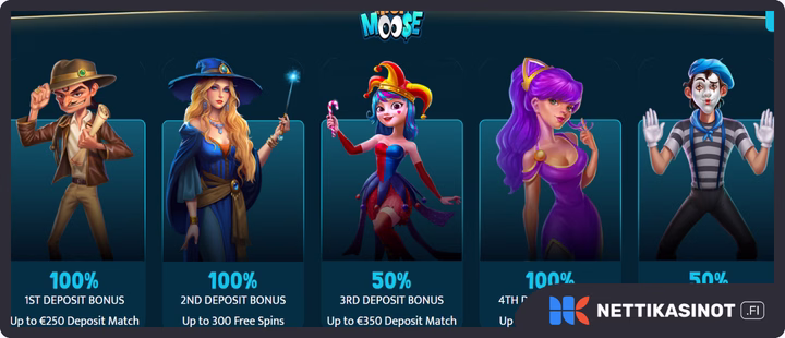 Rich Moose casino kampanjat ja bonus