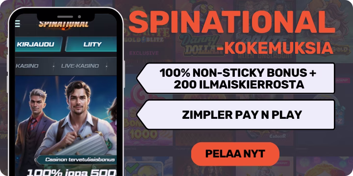Spinational kokemuksia isolla non sticky tervetulobonuksella.
