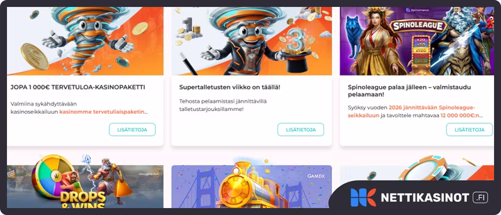 Spininio casino kampanjat ja bonus
