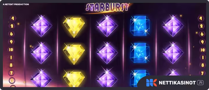 Starburst ilmaiskierroksia ilman talletusta kannattaa aina hankkia.