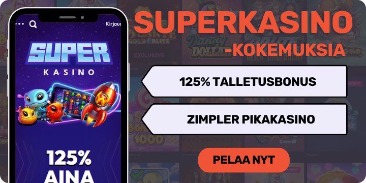 Superkasino kokemuksia isolla tervetulobonuksella.