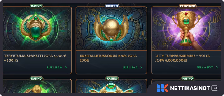 Talismania kampanjat ja bonus