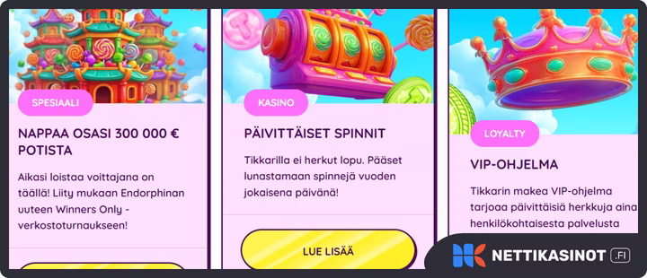 Tikkari kasino kampanjat ja bonus