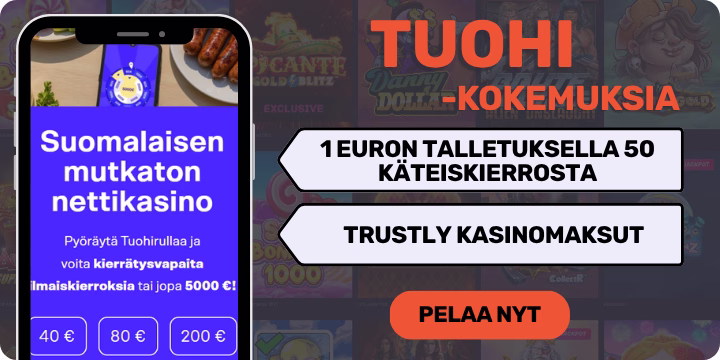 Hanki Tuohi Casino kokemuksia ilman rekisteröitymistä.