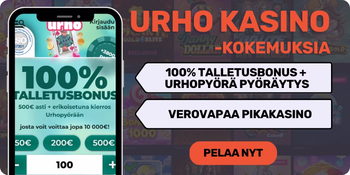 Urho kasino kokemuksia verovapaasti isolla tervetulobonuksella.