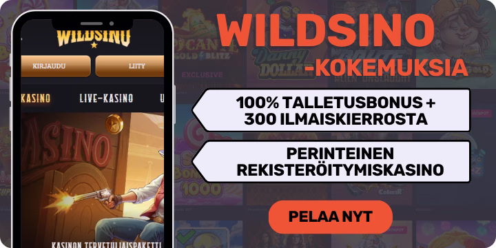 Wildsino kokemuksia isolla tervetulobonuksella.