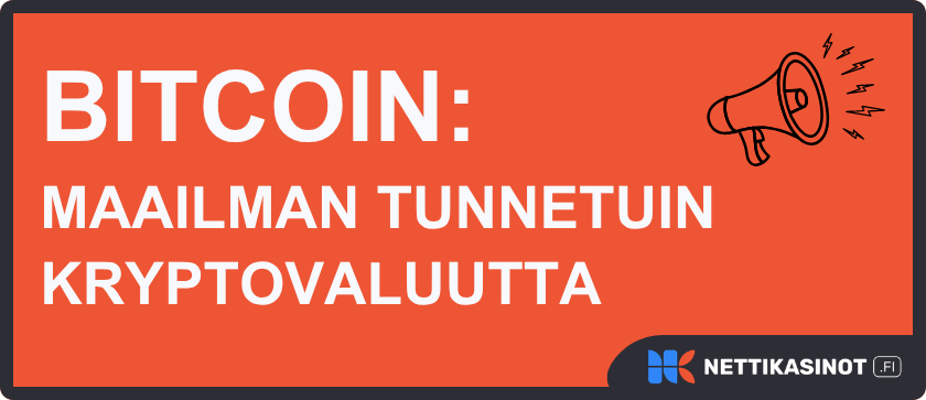 Bitcoin casino toimii BTC kryptovaluutalla.