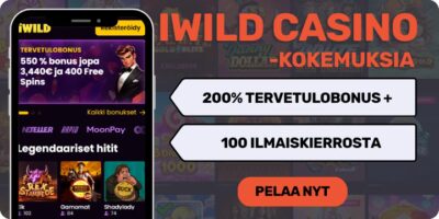 iWIldcasino kokemuksia tuhdilla tervetulopaketilla.
