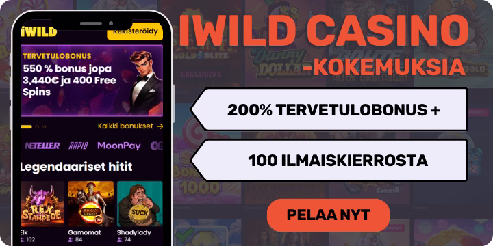 iWIldcasino kokemuksia tuhdilla tervetulopaketilla.