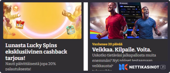 Lucky Spins kampanjat ja bonus