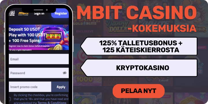 mBit casino kokemuksia jättimäisellä jopa 1 bitcoinin tervetuliaisbonuksella.