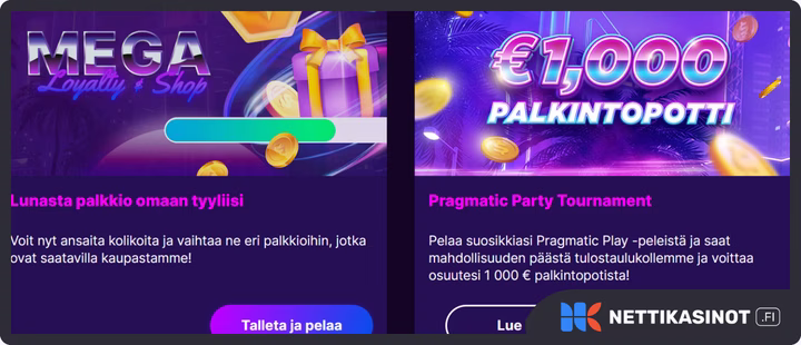Megarush kampanjat ja bonus
