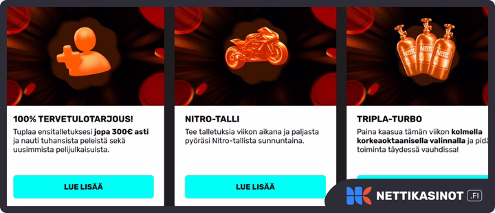 Nitro Casino kampanjat ja bonus
