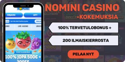 Nomini Casino kokemuksia isolla bonuksella.