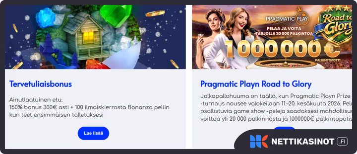 Pelataan kasino kampanjat ja bonus