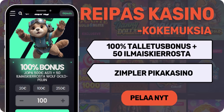 Reipas kasino kokemuksia isolla tervetulobonuksella.