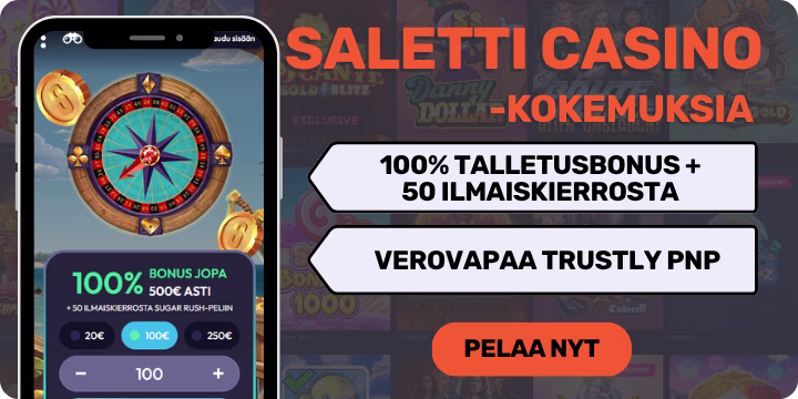 Saletti Casino kokemuksia verovapaasti isolla tervetuliaisbonuksella.